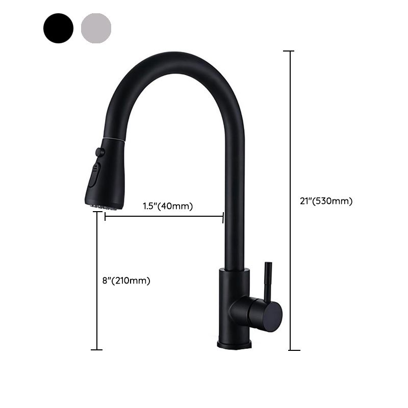 Pulldown Sprayer Bar Prep Kitchen Faucet Contemporary Bridge Faucet Clearhalo 'Home Improvement' 'home_improvement' 'home_improvement_kitchen_faucets' 'Kitchen Faucets' 'Kitchen Remodel & Kitchen Fixtures' 'Kitchen Sinks & Faucet Components' 'kitchen_faucets' 1200x1200_c9109bbf-3c0c-44c9-9b05-9776bea52824