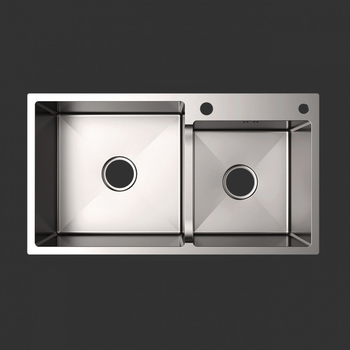 Stainless Steel 2 Holes Sink Contemporary Kitchen Sink with Basket Strainer Clearhalo 'Home Improvement' 'home_improvement' 'home_improvement_kitchen_sinks' 'Kitchen Remodel & Kitchen Fixtures' 'Kitchen Sinks & Faucet Components' 'Kitchen Sinks' 'kitchen_sinks' 1200x1200_c93463cd-46cb-4c84-917b-959836a88ca5