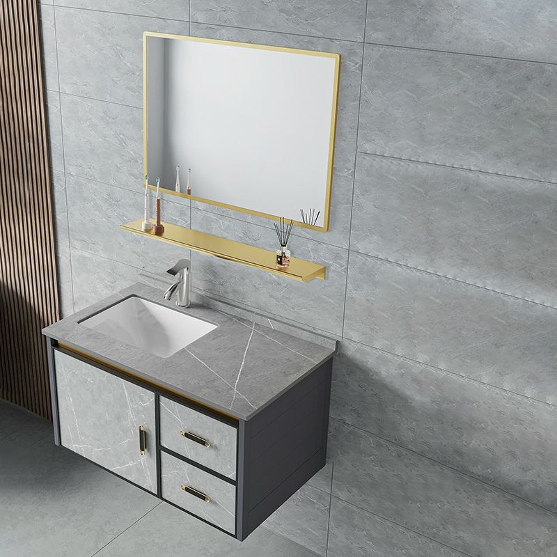 Modern Wall Mount Sink Vanity with Faucet Sink Doors for Bathroom Clearhalo 'Bathroom Remodel & Bathroom Fixtures' 'Bathroom Vanities' 'bathroom_vanities' 'Home Improvement' 'home_improvement' 'home_improvement_bathroom_vanities' 1200x1200_c93cf2e3-4fb6-4d4d-beaa-bed91ac9639d