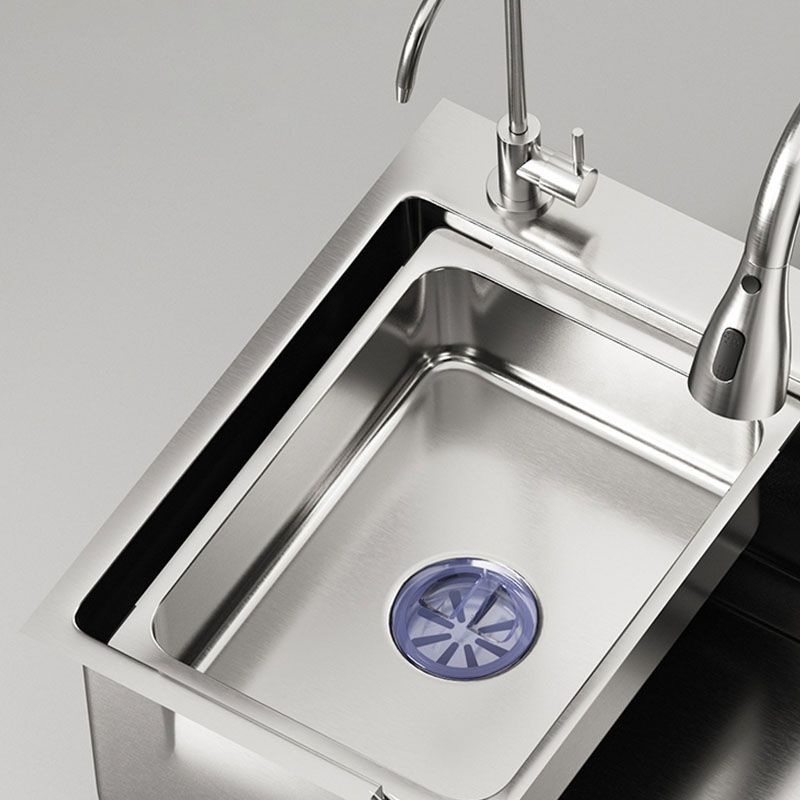 Modern Kitchen Sink Stainless Rectangular Kitchen Sink with Faucet Clearhalo 'Home Improvement' 'home_improvement' 'home_improvement_kitchen_sinks' 'Kitchen Remodel & Kitchen Fixtures' 'Kitchen Sinks & Faucet Components' 'Kitchen Sinks' 'kitchen_sinks' 1200x1200_c94bdfa1-c941-4ea2-adf9-b732a7280260