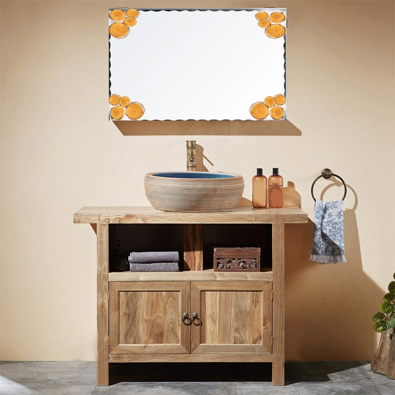 Traditional Wood Bathroom Vanity Set Freestanding Faucet Included Bath Vanity Clearhalo 'Bathroom Remodel & Bathroom Fixtures' 'Bathroom Vanities' 'bathroom_vanities' 'Home Improvement' 'home_improvement' 'home_improvement_bathroom_vanities' 1200x1200_c95195f9-650a-491d-85b7-a1201424f771