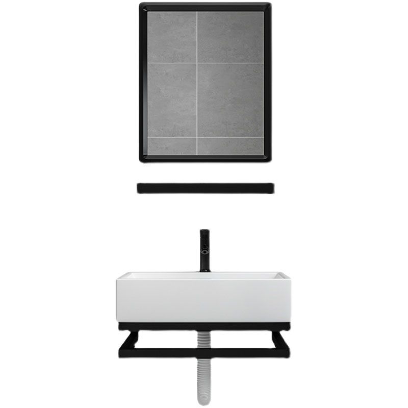 Bathroom Sink Ceramic White Wall-mounted Rod Handle Faucet Sink Clearhalo 'Bathroom Remodel & Bathroom Fixtures' 'Bathroom Sinks & Faucet Components' 'Bathroom Sinks' 'bathroom_sink' 'Home Improvement' 'home_improvement' 'home_improvement_bathroom_sink' 1200x1200_c971243b-1c03-4fb9-826d-3aaba2c9e8b0