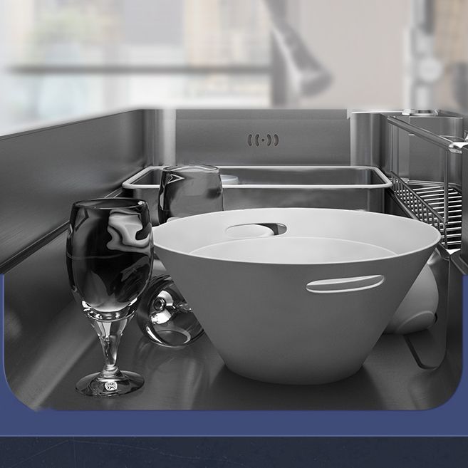 Contemporary Style Kitchen Sink Rectangle Shape Kitchen Sink with Single Bowl Clearhalo 'Home Improvement' 'home_improvement' 'home_improvement_kitchen_sinks' 'Kitchen Remodel & Kitchen Fixtures' 'Kitchen Sinks & Faucet Components' 'Kitchen Sinks' 'kitchen_sinks' 1200x1200_c97e7b90-df9e-4161-8930-8e18c0a2dfc9
