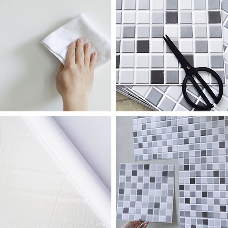 Waterproof Peel & Stick PVC Mosaic Tile Mosaic Tile Wallpaper Clearhalo 'Flooring 'Home Improvement' 'home_improvement' 'home_improvement_peel_stick_blacksplash' 'Peel & Stick Backsplash Tile' 'peel_stick_blacksplash' 'Walls & Ceilings' Walls and Ceiling' 1200x1200_c9906f86-b370-42d5-a43f-d1113698ab9d