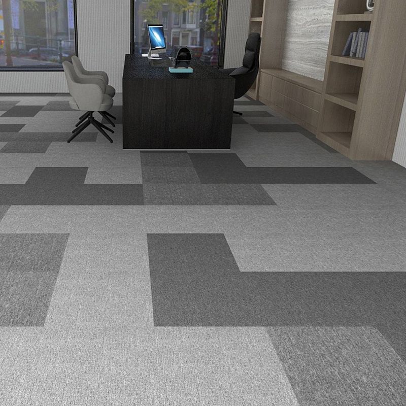 Office Loose Lay Carpet Tiles Dark Color Non-Skid Level Loop Carpet Tile Clearhalo 'Carpet Tiles & Carpet Squares' 'carpet_tiles_carpet_squares' 'Flooring 'Home Improvement' 'home_improvement' 'home_improvement_carpet_tiles_carpet_squares' Walls and Ceiling' 1200x1200_c9ac6871-2aff-4e89-be34-fffd7cb07281
