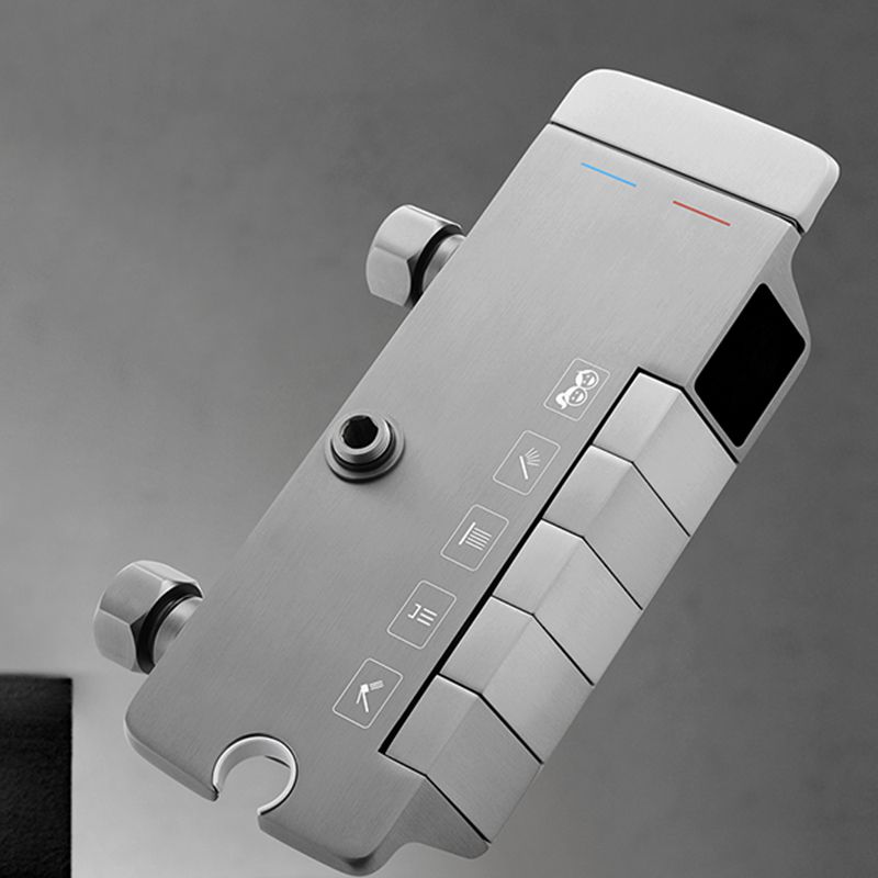 Contemporary Shower System Dual Shower Head Slide Bar Thermostatic Wall Mounted Shower Set Clearhalo 'Bathroom Remodel & Bathroom Fixtures' 'Home Improvement' 'home_improvement' 'home_improvement_shower_faucets' 'Shower Faucets & Systems' 'shower_faucets' 'Showers & Bathtubs Plumbing' 'Showers & Bathtubs' 1200x1200_c9b19e98-bfe4-45cb-ba0b-6e046d82155a