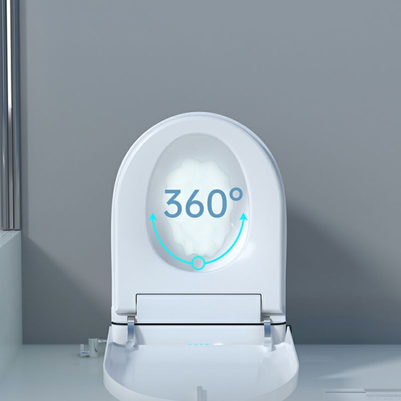 Wall Mount Bidet White Heated Seat Ceramic Rust Resistant Elongated with Dryer Clearhalo 'Bathroom Remodel & Bathroom Fixtures' 'Bidets' 'Home Improvement' 'home_improvement' 'home_improvement_bidets' 'Toilets & Bidets' 1200x1200_c9d0c10f-c84e-4343-b981-b929e3b7d887