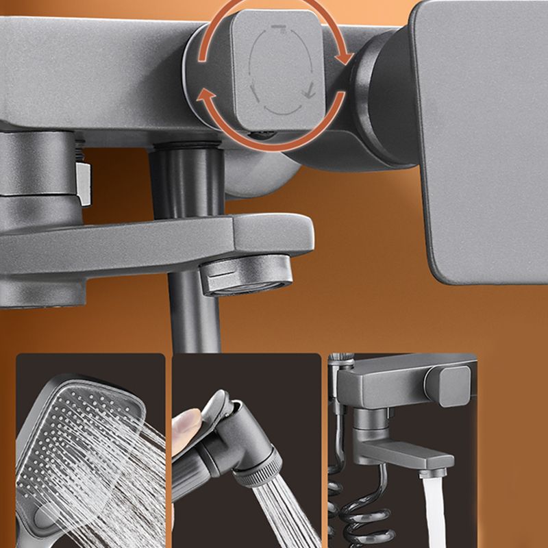 Contemporary Shower System Dual Shower Head Thermostatic Wall Mounted Shower Set Clearhalo 'Bathroom Remodel & Bathroom Fixtures' 'Home Improvement' 'home_improvement' 'home_improvement_shower_faucets' 'Shower Faucets & Systems' 'shower_faucets' 'Showers & Bathtubs Plumbing' 'Showers & Bathtubs' 1200x1200_c9d4baeb-0b02-4db7-84a8-93f22ccec2cd