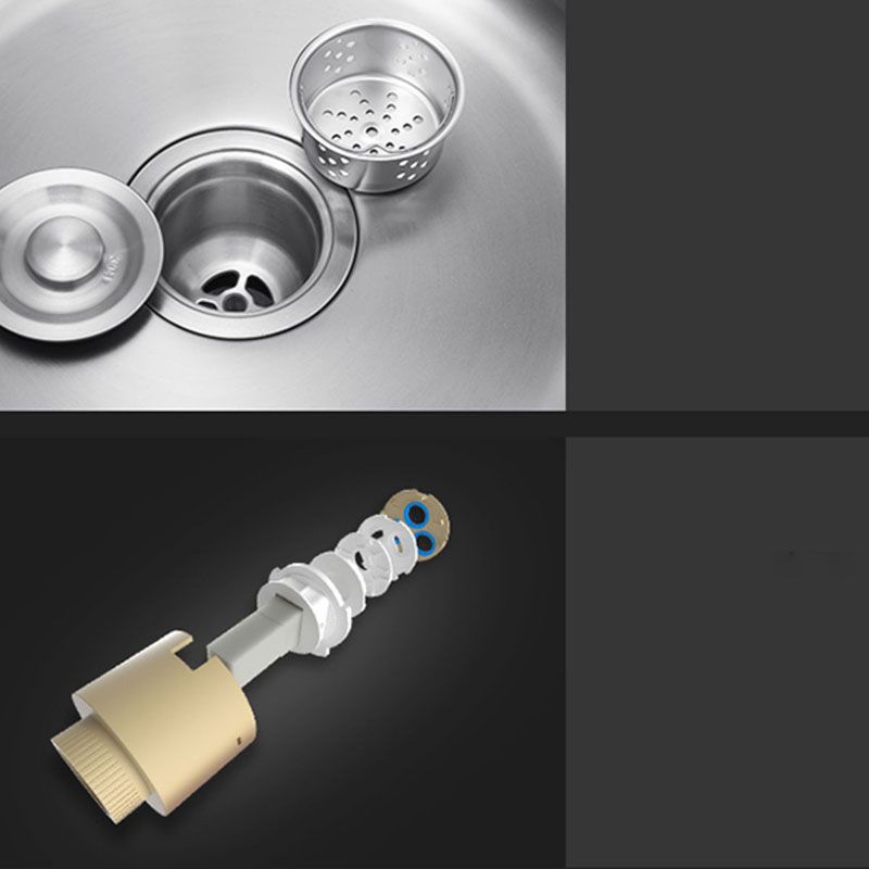 Modern Workstation Ledge Stainless Steel with Faucet and Soap Dispenser Prep Station Clearhalo 'Home Improvement' 'home_improvement' 'home_improvement_kitchen_sinks' 'Kitchen Remodel & Kitchen Fixtures' 'Kitchen Sinks & Faucet Components' 'Kitchen Sinks' 'kitchen_sinks' 1200x1200_c9d59f49-9b3b-4f04-b36e-0b48000b4396