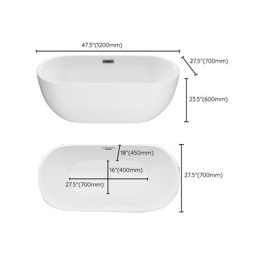 Contemporary Soaking Bathtub Acrylic Rectangular Tub for Home Clearhalo 'Bathroom Remodel & Bathroom Fixtures' 'Bathtubs' 'Home Improvement' 'home_improvement' 'home_improvement_bathtubs' 'Showers & Bathtubs' 1200x1200_c9f74535-013c-460b-b453-91e5851d4bc4