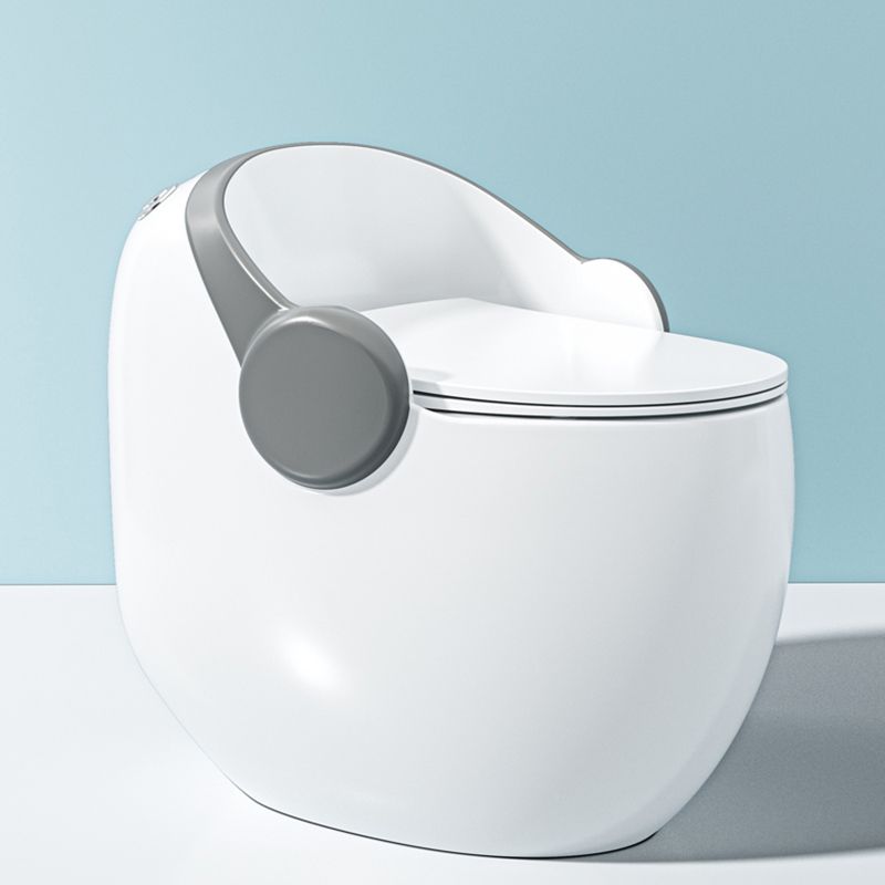 Contemporary Ceramic Toilet Floor Mount Urine Toilet with Slow Close Seat for Bathroom Clearhalo 'Bathroom Remodel & Bathroom Fixtures' 'Home Improvement' 'home_improvement' 'home_improvement_toilets' 'Toilets & Bidets' 'Toilets' 1200x1200_c9f7b92d-c4fd-4fb3-97a1-c52c2e836ad8