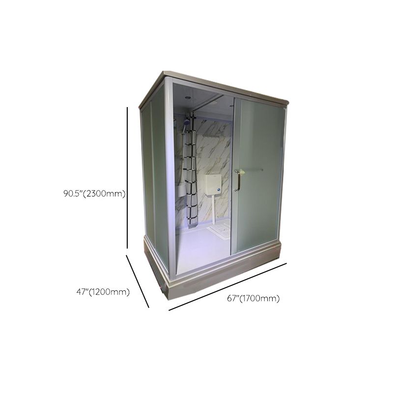 Rectangle Tempered Glass Shower Stall Frosted Semi-Frameless Shower Stall Clearhalo 'Bathroom Remodel & Bathroom Fixtures' 'Home Improvement' 'home_improvement' 'home_improvement_shower_stalls_enclosures' 'Shower Stalls & Enclosures' 'shower_stalls_enclosures' 'Showers & Bathtubs' 1200x1200_ca0c561b-69c6-4443-bf99-e90b4ec72766
