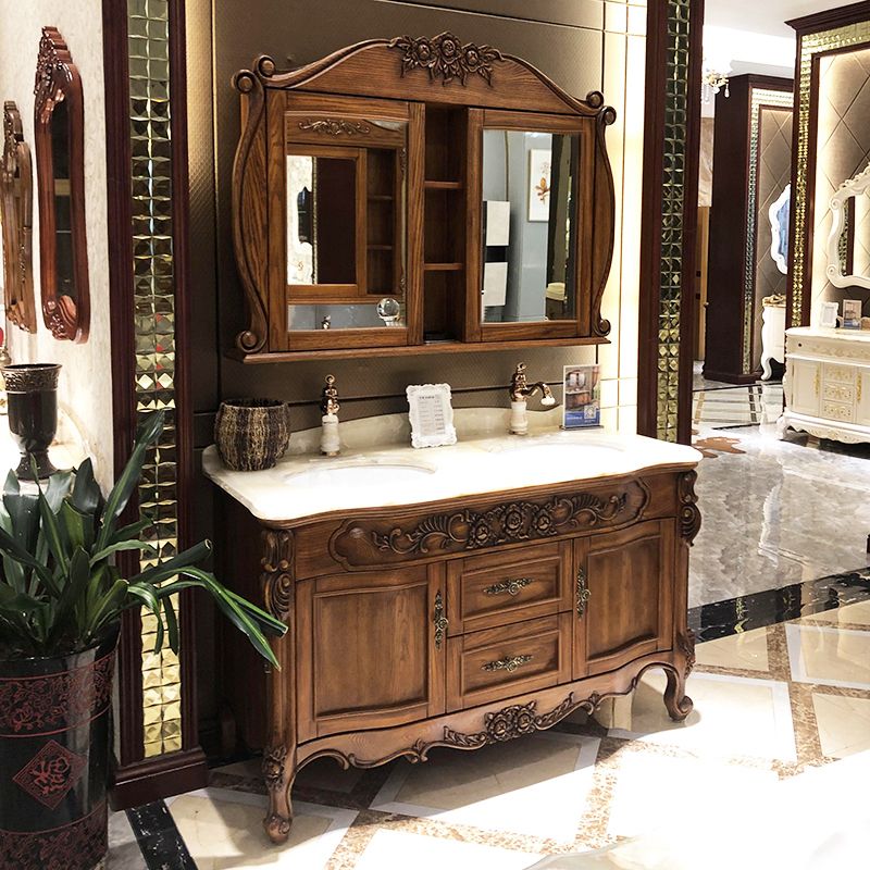 Traditional Bathroom Vanity Solid Wood Mirror Included Bathroom Vanity Cabinet Clearhalo 'Bathroom Remodel & Bathroom Fixtures' 'Bathroom Vanities' 'bathroom_vanities' 'Home Improvement' 'home_improvement' 'home_improvement_bathroom_vanities' 1200x1200_ca1b1f26-0aa2-4dd7-bf31-71f7bab6e9d2