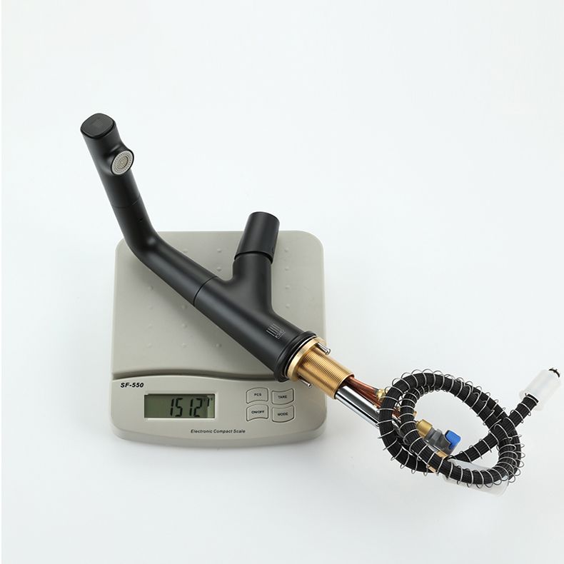 Modern Style Kitchen Faucet Copper Knob Handle 1-Hole Kitchen Faucet Clearhalo 'Home Improvement' 'home_improvement' 'home_improvement_kitchen_faucets' 'Kitchen Faucets' 'Kitchen Remodel & Kitchen Fixtures' 'Kitchen Sinks & Faucet Components' 'kitchen_faucets' 1200x1200_ca406cef-0db1-4ad0-ab81-0433f2dd78ef