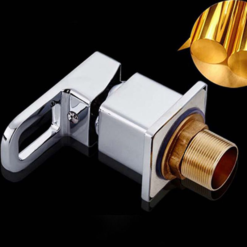 Chrome Bath Faucet Trim with Lever Handle Deck Mount Tub Faucet Clearhalo 'Bathroom Remodel & Bathroom Fixtures' 'Bathtub Faucets' 'bathtub_faucets' 'Home Improvement' 'home_improvement' 'home_improvement_bathtub_faucets' 1200x1200_ca47a002-5af2-4c8d-8458-0793fefd5172