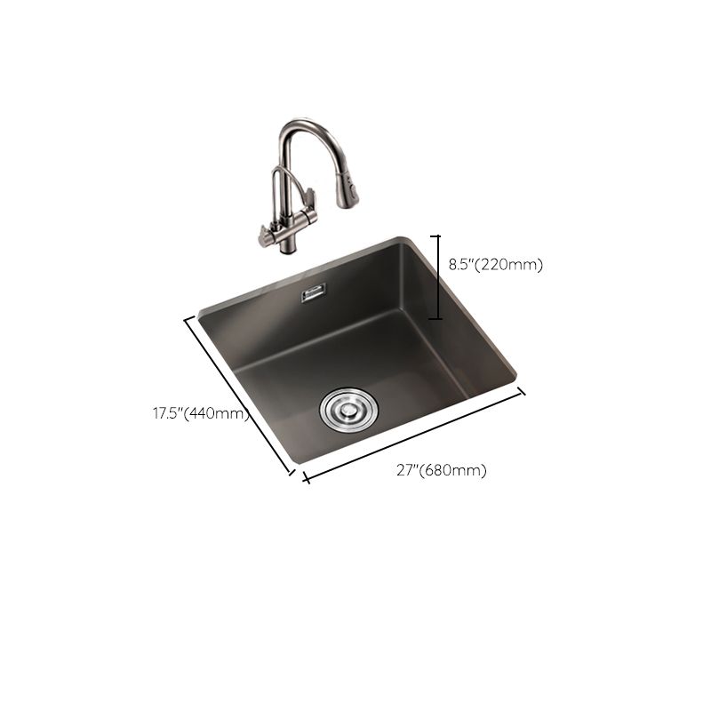 Square Granite Kitchen Sink Single Bowl Sink with Drain Strainer Kit Clearhalo 'Home Improvement' 'home_improvement' 'home_improvement_kitchen_sinks' 'Kitchen Remodel & Kitchen Fixtures' 'Kitchen Sinks & Faucet Components' 'Kitchen Sinks' 'kitchen_sinks' 1200x1200_ca5903cb-3620-47e0-88fd-eb941acfde48
