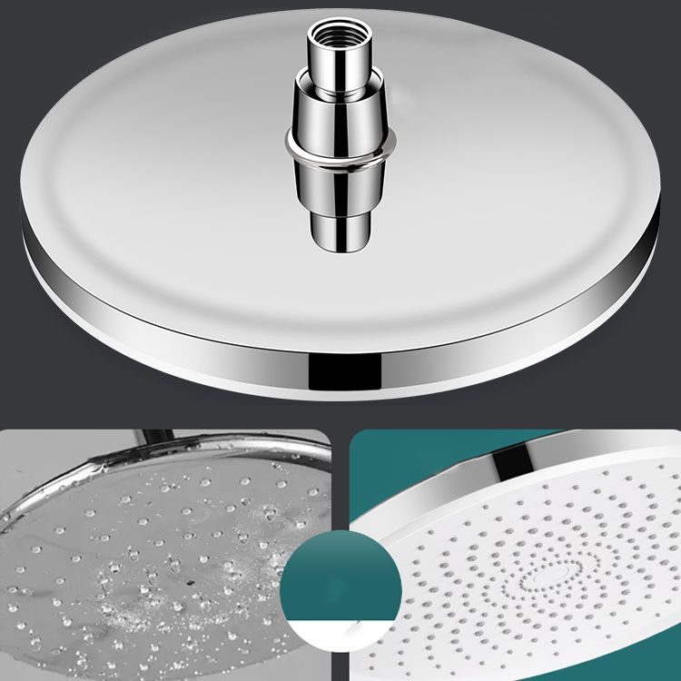Round Dual Shower Head H2O Kinetic Technology Adjustable Shower Head Clearhalo 'Bathroom Remodel & Bathroom Fixtures' 'Home Improvement' 'home_improvement' 'home_improvement_shower_heads' 'Shower Heads' 'shower_heads' 'Showers & Bathtubs Plumbing' 'Showers & Bathtubs' 1200x1200_ca68665a-8508-4d14-8c7a-247331df9b8b
