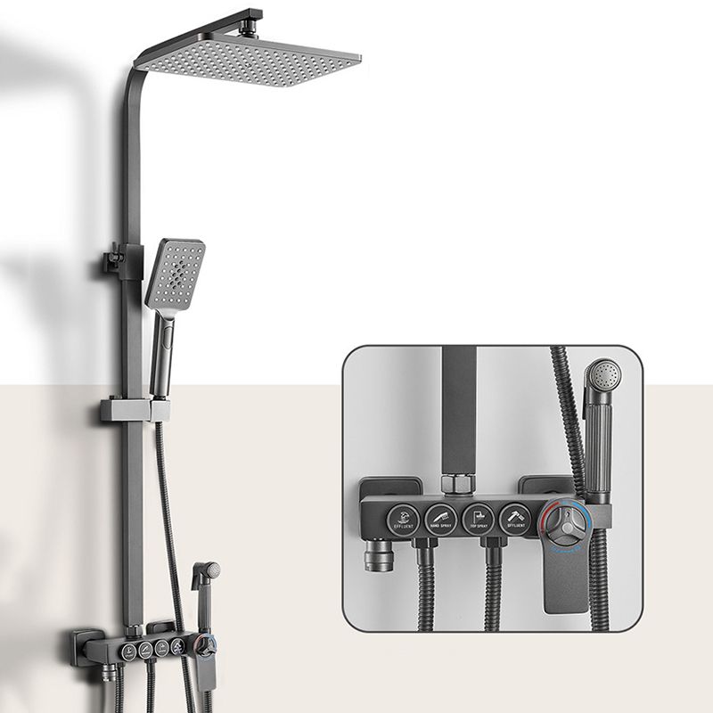 Contemporary Shower System Handheld Shower Head Slide Bar Wall Mounted Shower Set Clearhalo 'Bathroom Remodel & Bathroom Fixtures' 'Home Improvement' 'home_improvement' 'home_improvement_shower_faucets' 'Shower Faucets & Systems' 'shower_faucets' 'Showers & Bathtubs Plumbing' 'Showers & Bathtubs' 1200x1200_ca83f81b-1bd3-47e9-aca8-896564b5d503