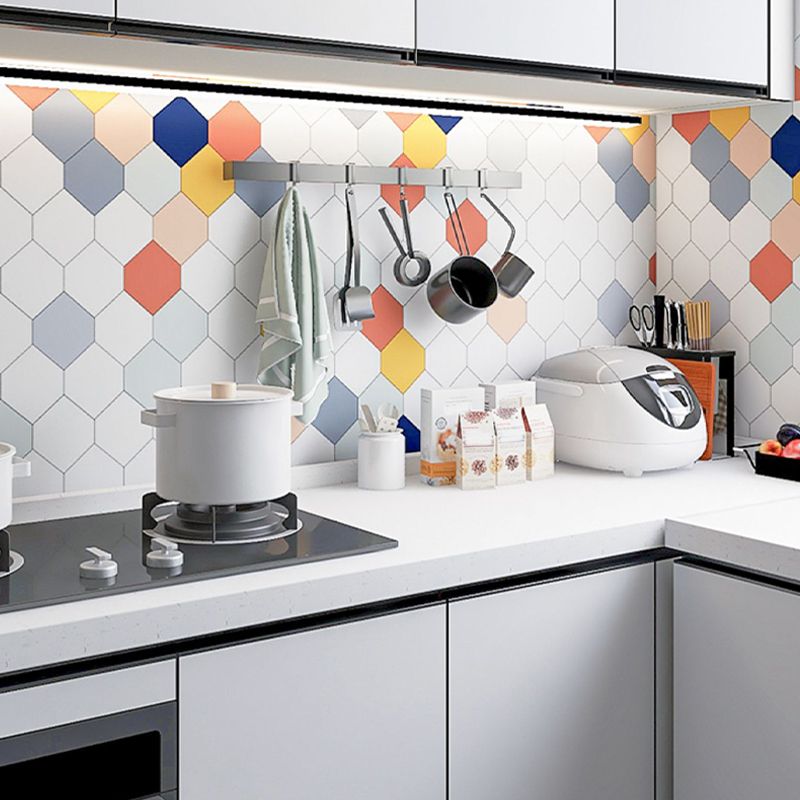Modern Peel and Stick Backsplash Wall Tile Plastic Wallpaper for Kitchen Backsplash Clearhalo 'Flooring 'Home Improvement' 'home_improvement' 'home_improvement_peel_stick_blacksplash' 'Peel & Stick Backsplash Tile' 'peel_stick_blacksplash' 'Walls & Ceilings' Walls and Ceiling' 1200x1200_ca98bcd8-7ace-4edd-bd53-7bc318727d73