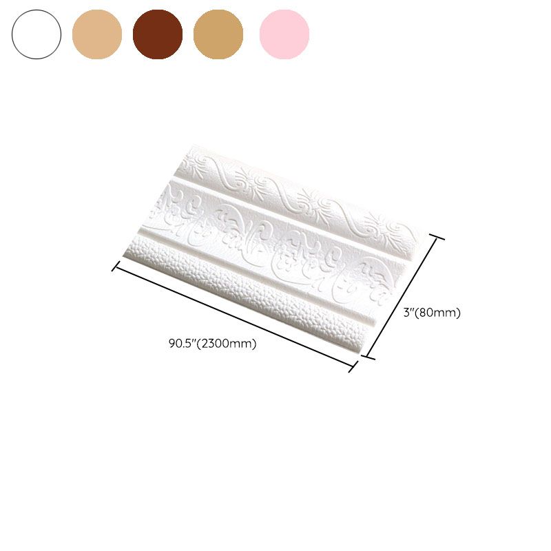 Modern Baseboard 3D Embossing Baseboard PVC Stereo Skirting Set of 1 Clearhalo 'Flooring 'Home Improvement' 'home_improvement' 'home_improvement_wall_paneling' 'Wall Paneling' 'wall_paneling' 'Walls & Ceilings' Walls and Ceiling' 1200x1200_ca9aa328-2256-40bc-872d-5cfed7ecbd3a