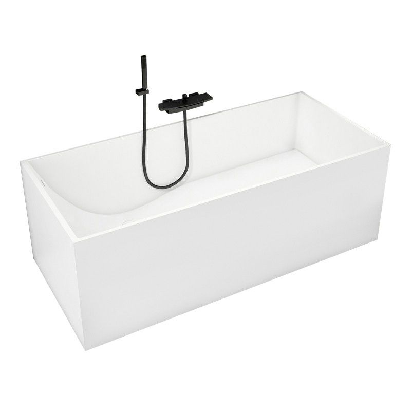 Soaking Rectangular Bathtub Antique Finish Back to Wall Bath Tub Clearhalo 'Bathroom Remodel & Bathroom Fixtures' 'Bathtubs' 'Home Improvement' 'home_improvement' 'home_improvement_bathtubs' 'Showers & Bathtubs' 1200x1200_caa191e6-62a5-46b4-99ea-5250a41452ce