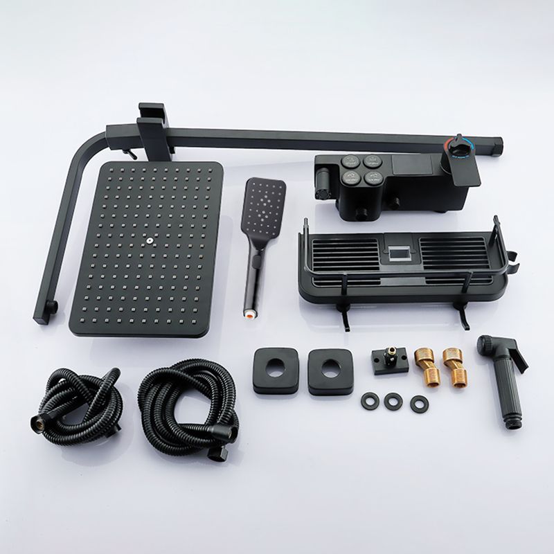 Contemporary Style Shower System Spot Resist Copper Wall Mounted Shower System Clearhalo 'Bathroom Remodel & Bathroom Fixtures' 'Home Improvement' 'home_improvement' 'home_improvement_shower_faucets' 'Shower Faucets & Systems' 'shower_faucets' 'Showers & Bathtubs Plumbing' 'Showers & Bathtubs' 1200x1200_cab3983e-dd19-4b95-abca-8ffc32f94b61