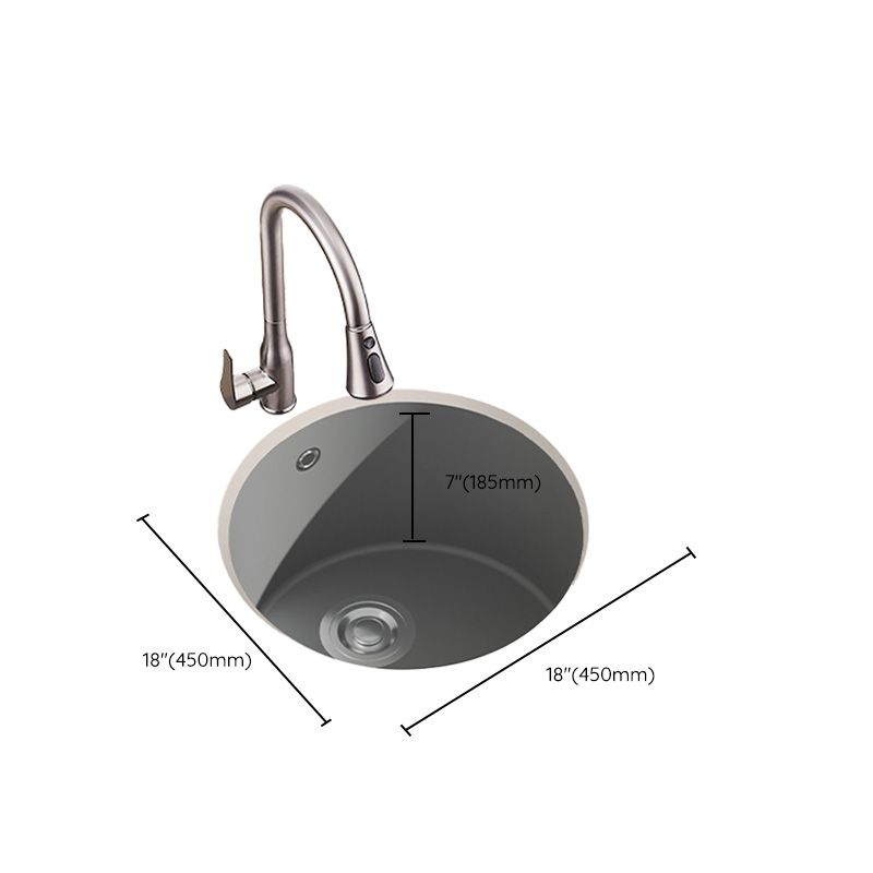 Quartz Kitchen Sink Round Single Bowl Kitchen Sink with Drain Assembly Clearhalo 'Home Improvement' 'home_improvement' 'home_improvement_kitchen_sinks' 'Kitchen Remodel & Kitchen Fixtures' 'Kitchen Sinks & Faucet Components' 'Kitchen Sinks' 'kitchen_sinks' 1200x1200_cae8ccab-9ba2-4cd3-b6a3-1121111c263d