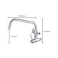 Modern Pull Down Single Handle Kitchen Faucet Wall-mounted Faucet in Chrome Clearhalo 'Home Improvement' 'home_improvement' 'home_improvement_kitchen_faucets' 'Kitchen Faucets' 'Kitchen Remodel & Kitchen Fixtures' 'Kitchen Sinks & Faucet Components' 'kitchen_faucets' 1200x1200_caf5d487-5fd4-46e1-8bf5-8f87f43e4a6a