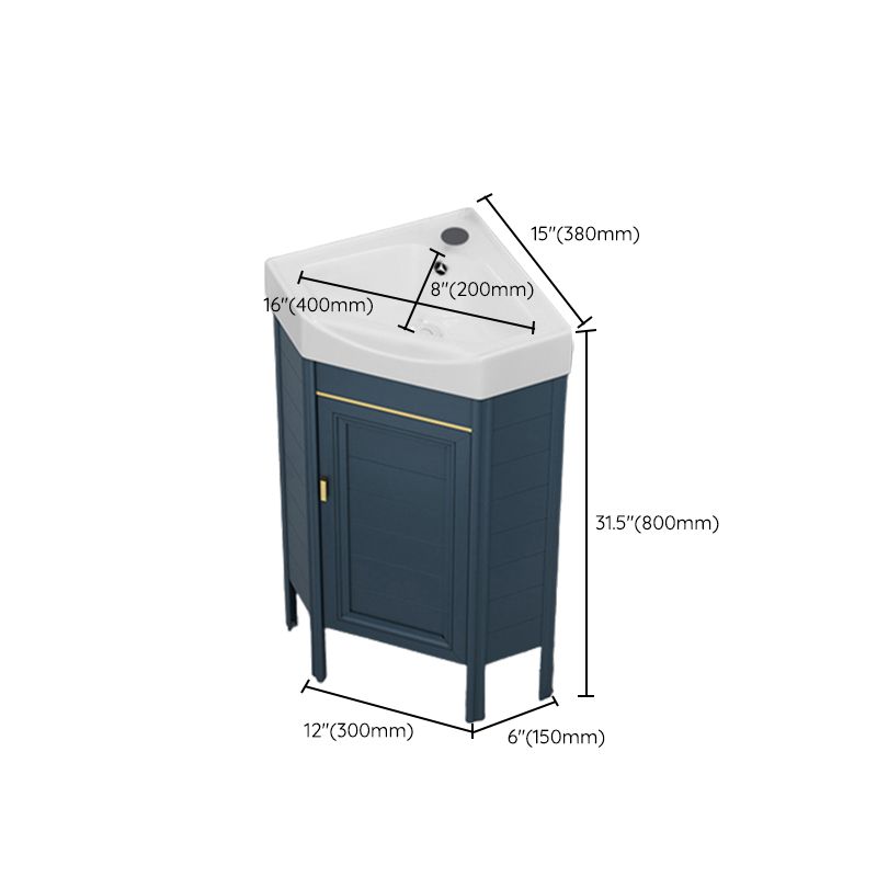 Gorgeous Sink Cabinet Blue Tone Free-standing Corner Bathroom Vanity Clearhalo 'Bathroom Remodel & Bathroom Fixtures' 'Bathroom Vanities' 'bathroom_vanities' 'Home Improvement' 'home_improvement' 'home_improvement_bathroom_vanities' 1200x1200_cafc207f-5a7b-4fc5-a44b-a3adf737de97