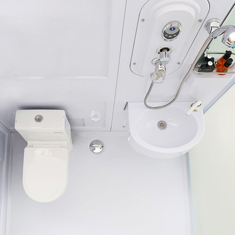 White Rectangle Shower Enclosure Tempered Glass Shower Enclosure Clearhalo 'Bathroom Remodel & Bathroom Fixtures' 'Home Improvement' 'home_improvement' 'home_improvement_shower_stalls_enclosures' 'Shower Stalls & Enclosures' 'shower_stalls_enclosures' 'Showers & Bathtubs' 1200x1200_caff3b3b-d30e-4c37-ab7c-6141ae8f33a9