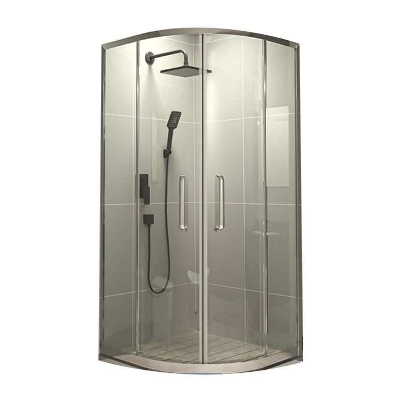 Linear Sliding Shower Enclosure Metal Semi-Frameless Shower Enclosure Clearhalo 'Bathroom Remodel & Bathroom Fixtures' 'Home Improvement' 'home_improvement' 'home_improvement_shower_stalls_enclosures' 'Shower Stalls & Enclosures' 'shower_stalls_enclosures' 'Showers & Bathtubs' 1200x1200_cb002d46-3963-41d3-a3ac-1a8986ac96c4