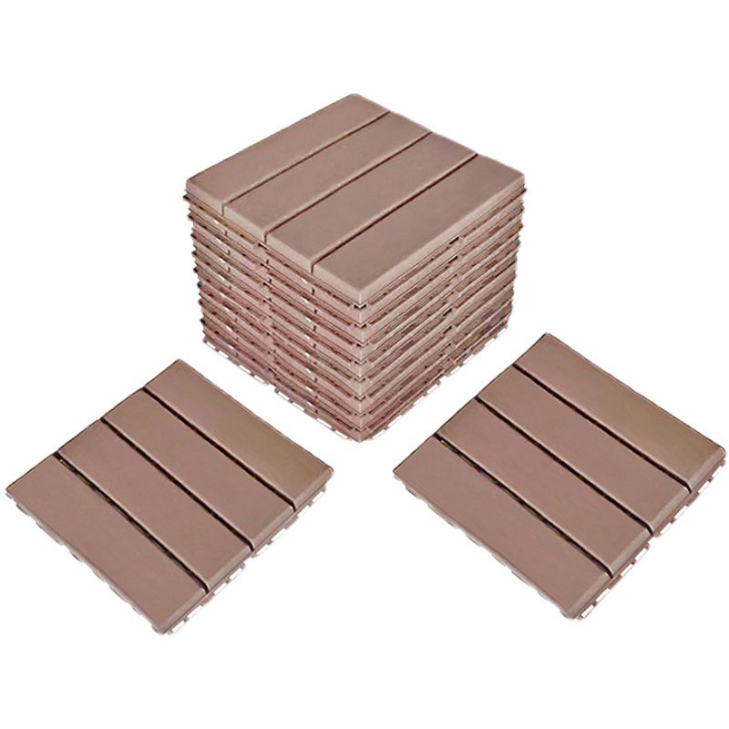 4-Slat 12" X 12" PVC Floor Tiles Interlocking Installation Floor Board Tiles Clearhalo 'Home Improvement' 'home_improvement' 'home_improvement_outdoor_deck_tiles_planks' 'Outdoor Deck Tiles & Planks' 'Outdoor Flooring & Tile' 'Outdoor Remodel' 'outdoor_deck_tiles_planks' 1200x1200_cb1c864a-4ca7-43d6-ac61-27382d23e0cc