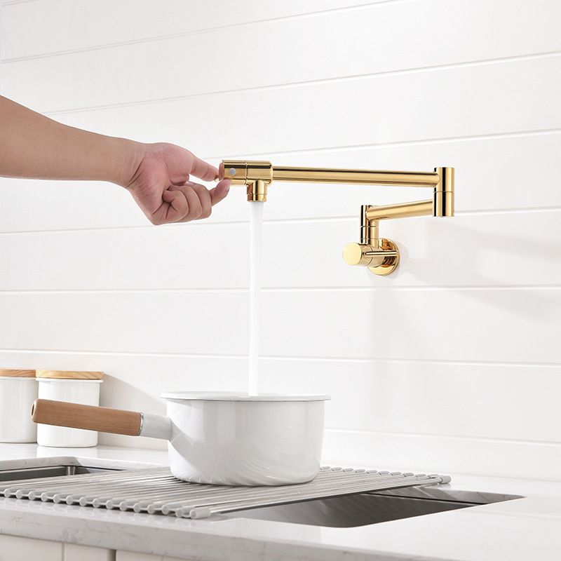 Contemporary Single Handle Bar Faucet Wall-mounted Pot Filler Clearhalo 'Home Improvement' 'home_improvement' 'home_improvement_kitchen_faucets' 'Kitchen Faucets' 'Kitchen Remodel & Kitchen Fixtures' 'Kitchen Sinks & Faucet Components' 'kitchen_faucets' 1200x1200_cb21882c-8f04-4100-a806-5f2f65db1756
