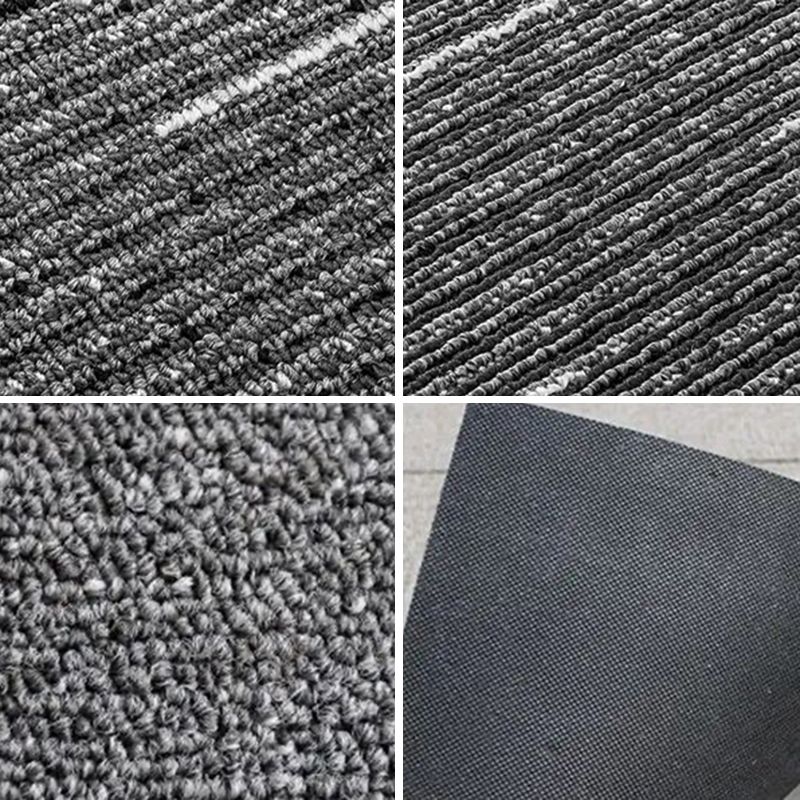 Modern Level Loop Carpet Tiles Stripe Print Interlocking Carpet Floor ...