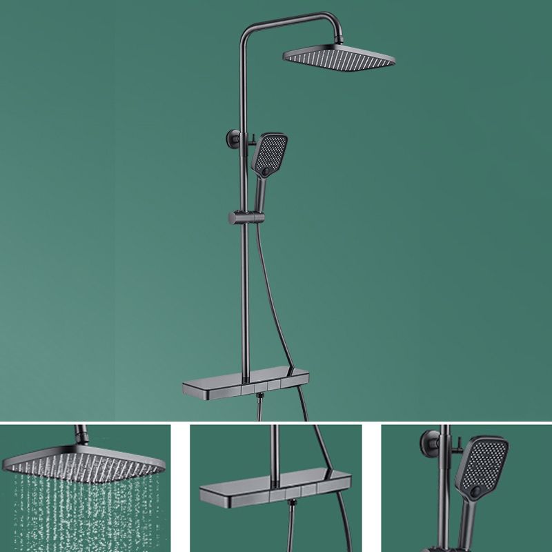 Wall Mounted Swivel Shower Trim Brass 2 Shower Heads Shower Set Clearhalo 'Bathroom Remodel & Bathroom Fixtures' 'Home Improvement' 'home_improvement' 'home_improvement_shower_faucets' 'Shower Faucets & Systems' 'shower_faucets' 'Showers & Bathtubs Plumbing' 'Showers & Bathtubs' 1200x1200_cb3b7d14-77ea-4421-84f7-a03d34956cea