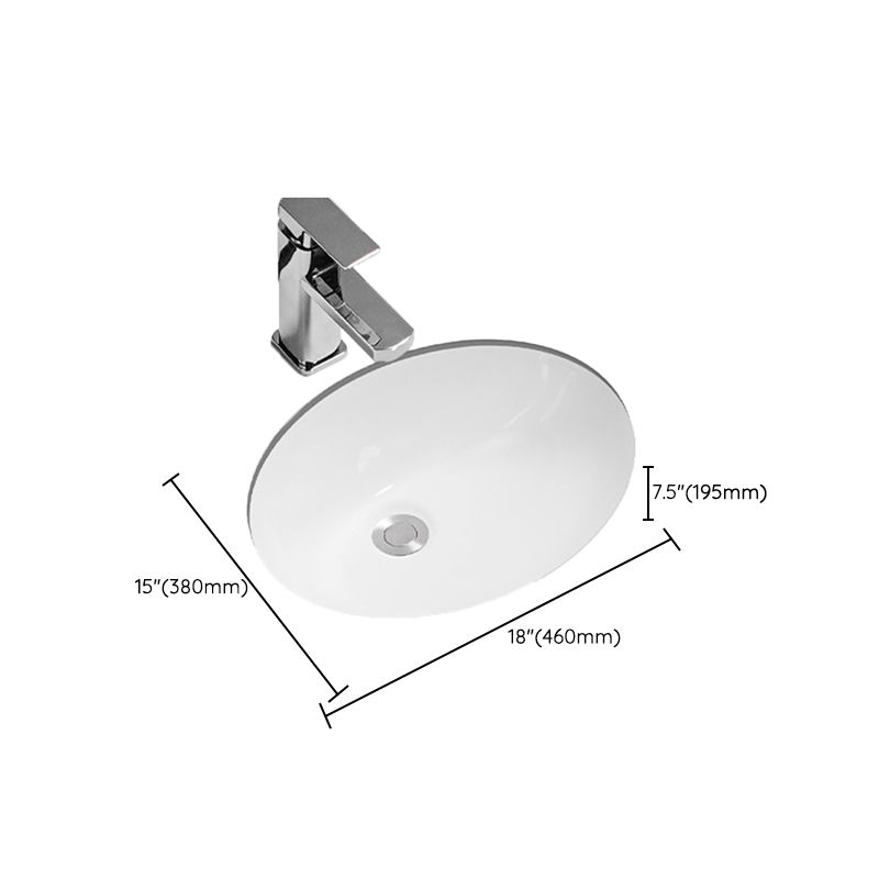 Modern Oval Wash Stand Ceramic Metal Undermount Bathroom Sink Clearhalo 'Bathroom Remodel & Bathroom Fixtures' 'Bathroom Sinks & Faucet Components' 'Bathroom Sinks' 'bathroom_sink' 'Home Improvement' 'home_improvement' 'home_improvement_bathroom_sink' 1200x1200_cb40c5fa-9dd0-4a2b-a59d-88d8903d3b9f