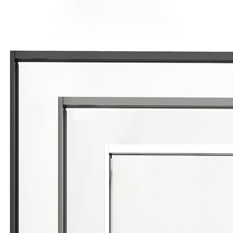 Bypass Semi Frameless Shower Door Tempered Glass Shower Door in Black Clearhalo 'Bathroom Remodel & Bathroom Fixtures' 'Home Improvement' 'home_improvement' 'home_improvement_shower_tub_doors' 'Shower and Tub Doors' 'shower_tub_doors' 'Showers & Bathtubs' 1200x1200_cb5a56c2-31bd-41bf-8c95-4bb020153d49