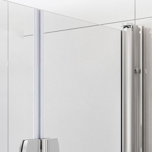 Folding Shower Screen Semi Frameless Tempered Glass Shower Screen Clearhalo 'Bathroom Remodel & Bathroom Fixtures' 'Home Improvement' 'home_improvement' 'home_improvement_shower_tub_doors' 'Shower and Tub Doors' 'shower_tub_doors' 'Showers & Bathtubs' 1200x1200_cb7d0cc6-909a-4f54-b46b-65875bfb9bad