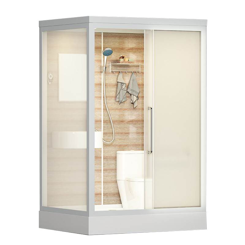 Rectangle Tempered Glass Shower Stall Frosted Semi-Frameless Shower Stall Clearhalo 'Bathroom Remodel & Bathroom Fixtures' 'Home Improvement' 'home_improvement' 'home_improvement_shower_stalls_enclosures' 'Shower Stalls & Enclosures' 'shower_stalls_enclosures' 'Showers & Bathtubs' 1200x1200_cb8ab69d-d7a3-4995-ab93-de6a0d4592f9