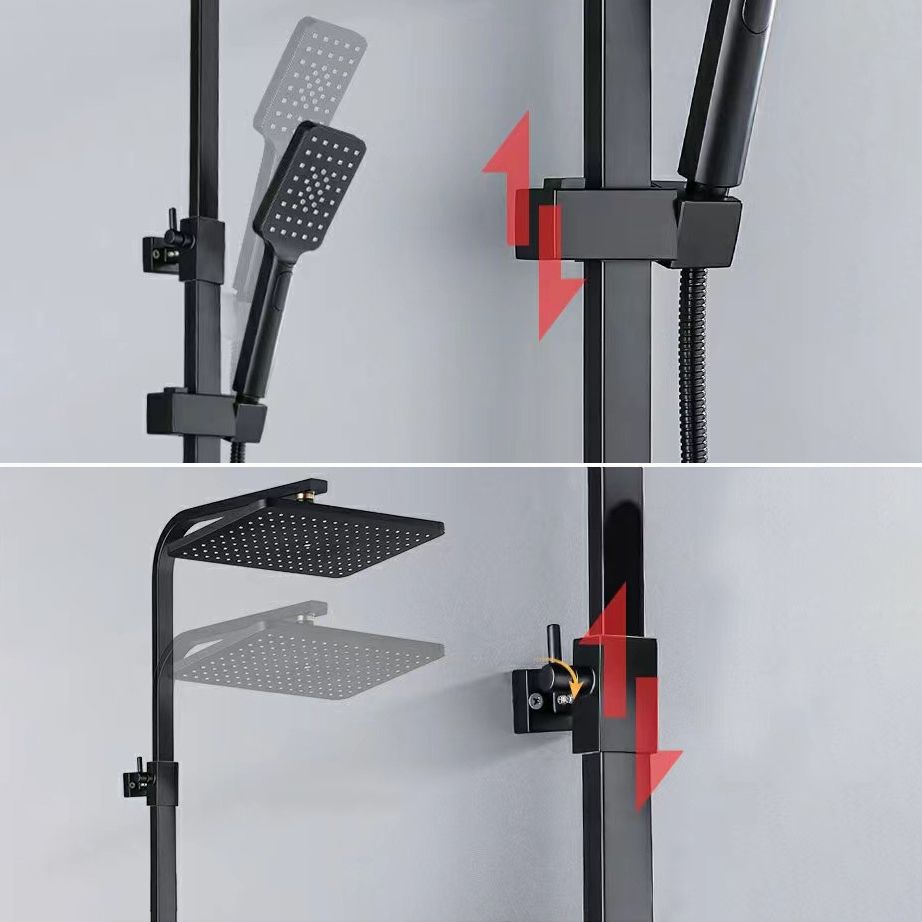 Square Metal Shower System Volume Control Dual Shower Head Shower Faucet with Shower Arm Clearhalo 'Bathroom Remodel & Bathroom Fixtures' 'Home Improvement' 'home_improvement' 'home_improvement_shower_faucets' 'Shower Faucets & Systems' 'shower_faucets' 'Showers & Bathtubs Plumbing' 'Showers & Bathtubs' 1200x1200_cba79639-92f6-4fb7-8fd6-7b9cb2daca93