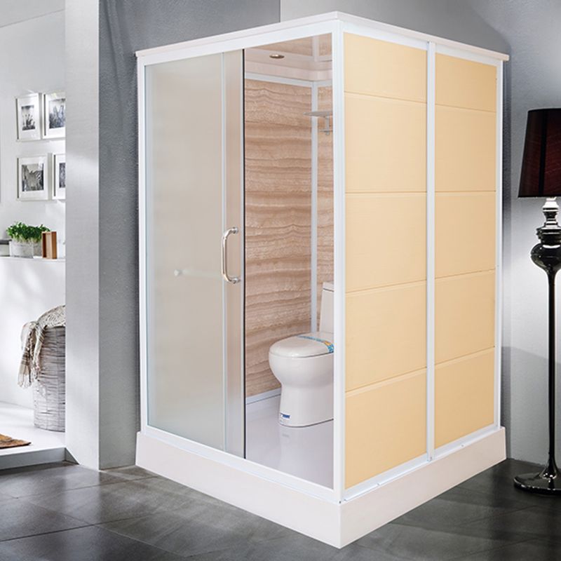 Single Sliding Shower Stall Rectangle Shower Stall with Towel Bar Clearhalo 'Bathroom Remodel & Bathroom Fixtures' 'Home Improvement' 'home_improvement' 'home_improvement_shower_stalls_enclosures' 'Shower Stalls & Enclosures' 'shower_stalls_enclosures' 'Showers & Bathtubs' 1200x1200_cbc5b1db-cffc-4447-bf37-5810a2bdfcce
