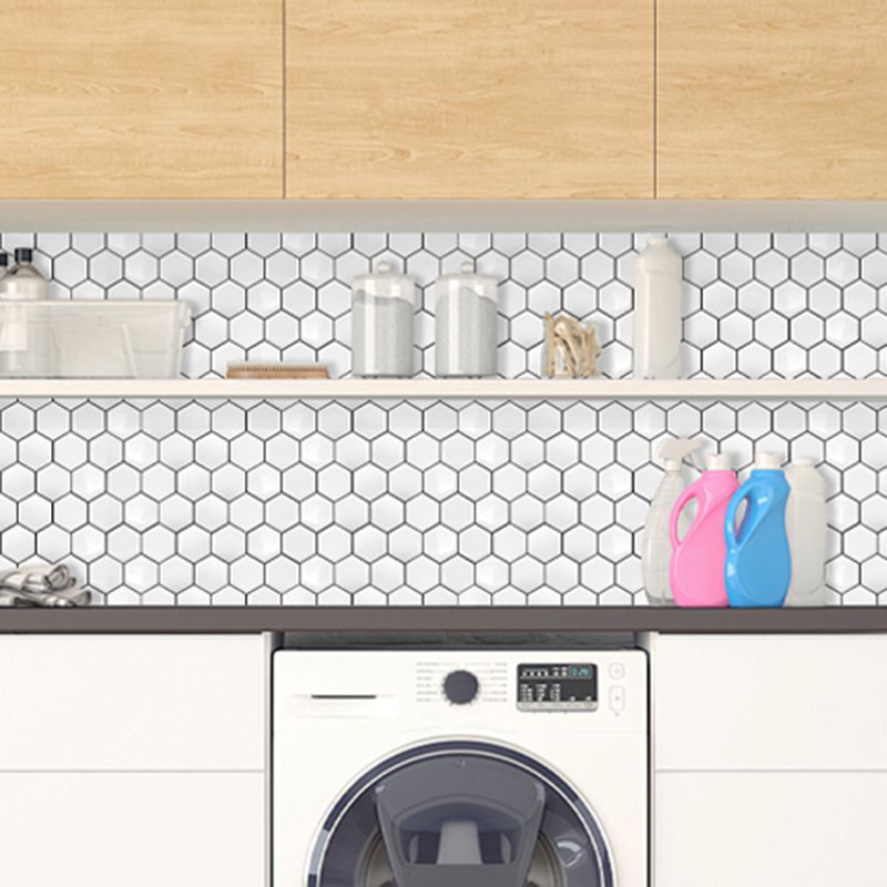 Peel and Stick Tiles Hexagonal Waterproof PVC Peel & Stick Mosaic Tile for Shower Clearhalo 'Flooring 'Home Improvement' 'home_improvement' 'home_improvement_peel_stick_blacksplash' 'Peel & Stick Backsplash Tile' 'peel_stick_blacksplash' 'Walls & Ceilings' Walls and Ceiling' 1200x1200_cbcbda2e-4b16-4713-af40-2cef4433a303