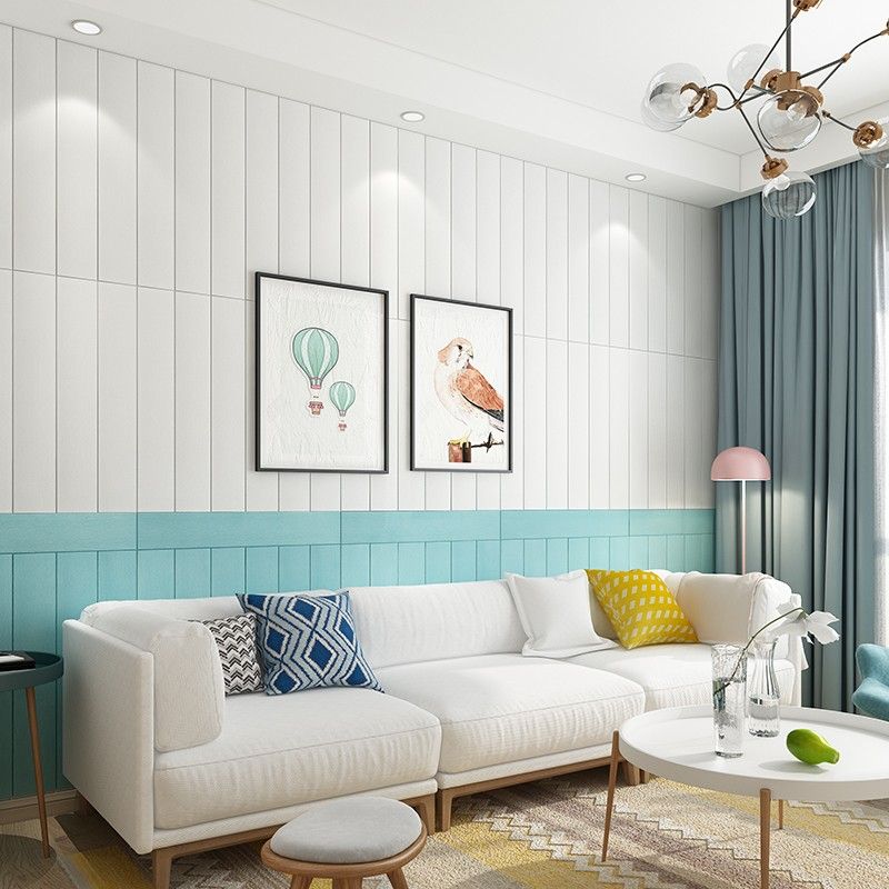 Smooth Backsplash Panels Waterproof Peel and Stick Wall Paneling Clearhalo 'Flooring 'Home Improvement' 'home_improvement' 'home_improvement_wall_paneling' 'Wall Paneling' 'wall_paneling' 'Walls & Ceilings' Walls and Ceiling' 1200x1200_cbd10c77-f6ba-49de-b913-3b3a76f6f923