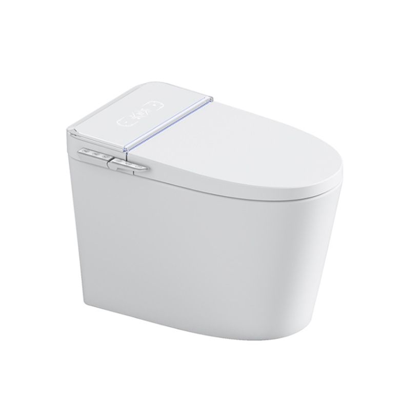 Elongated Contemporary Smart Toilet White Ceramic Foot Sensor Clearhalo 'Bathroom Remodel & Bathroom Fixtures' 'Bidets' 'Home Improvement' 'home_improvement' 'home_improvement_bidets' 'Toilets & Bidets' 1200x1200_cbd4ac76-b741-4fc3-800b-94516b0bf07f