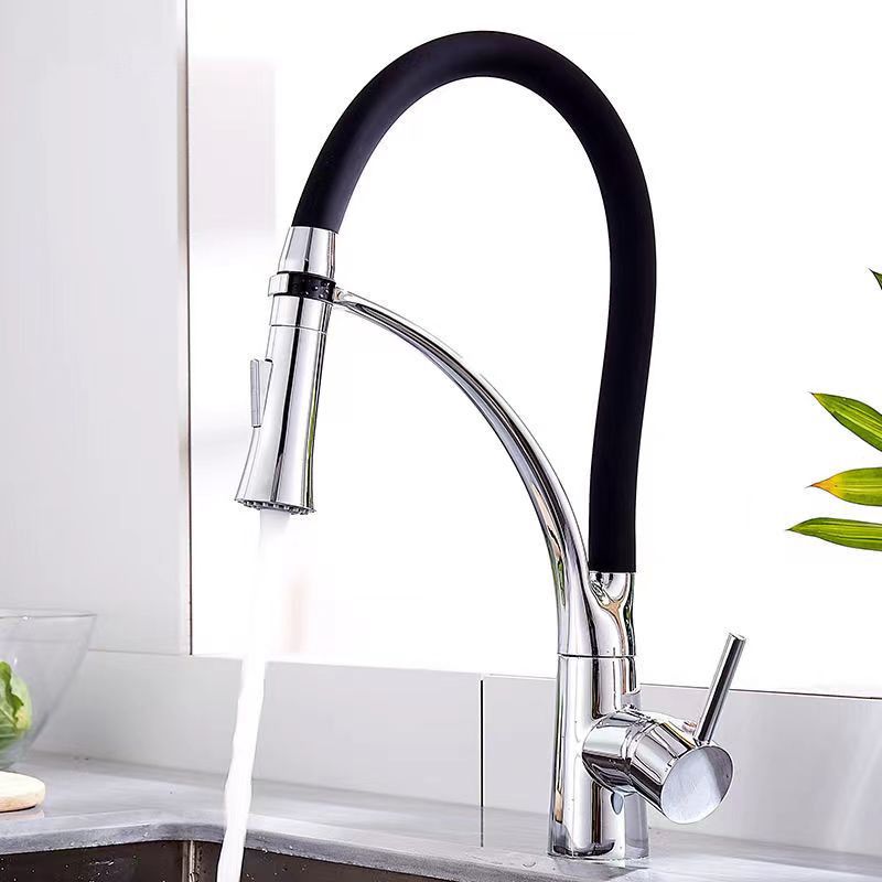 Modern 1-Handle Faucets Copper Touchless with Water Dispenser Standard Kitchen Faucet Clearhalo 'Home Improvement' 'home_improvement' 'home_improvement_kitchen_faucets' 'Kitchen Faucets' 'Kitchen Remodel & Kitchen Fixtures' 'Kitchen Sinks & Faucet Components' 'kitchen_faucets' 1200x1200_cbdc1379-7372-4a03-9b83-389f9f4224a0