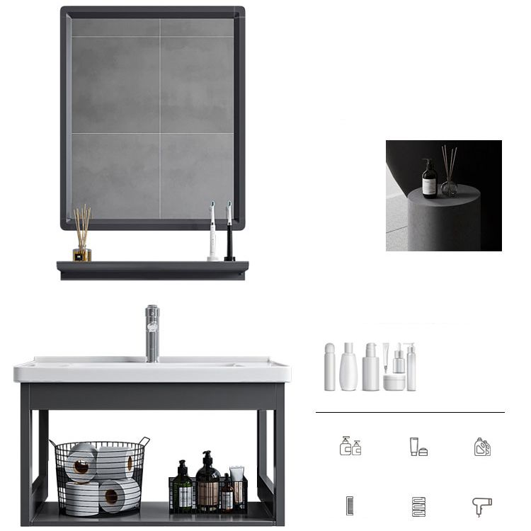 Bathroom Sink Vanity Rectangular Sink Storage Shelf Sink Vanity Clearhalo 'Bathroom Remodel & Bathroom Fixtures' 'Bathroom Vanities' 'bathroom_vanities' 'Home Improvement' 'home_improvement' 'home_improvement_bathroom_vanities' 1200x1200_cbdd766c-65d0-44a9-a56d-92d74ad6668b