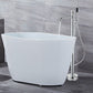 Modern Floor Mounted Metal Freestanding Tub Filler One Handle Freestanding Tub Filler Trim Clearhalo 'Bathroom Remodel & Bathroom Fixtures' 'Bathtub Faucets' 'bathtub_faucets' 'Home Improvement' 'home_improvement' 'home_improvement_bathtub_faucets' 1200x1200_cbdfa8b4-3b15-4dd2-92a0-5ba1ae12304e