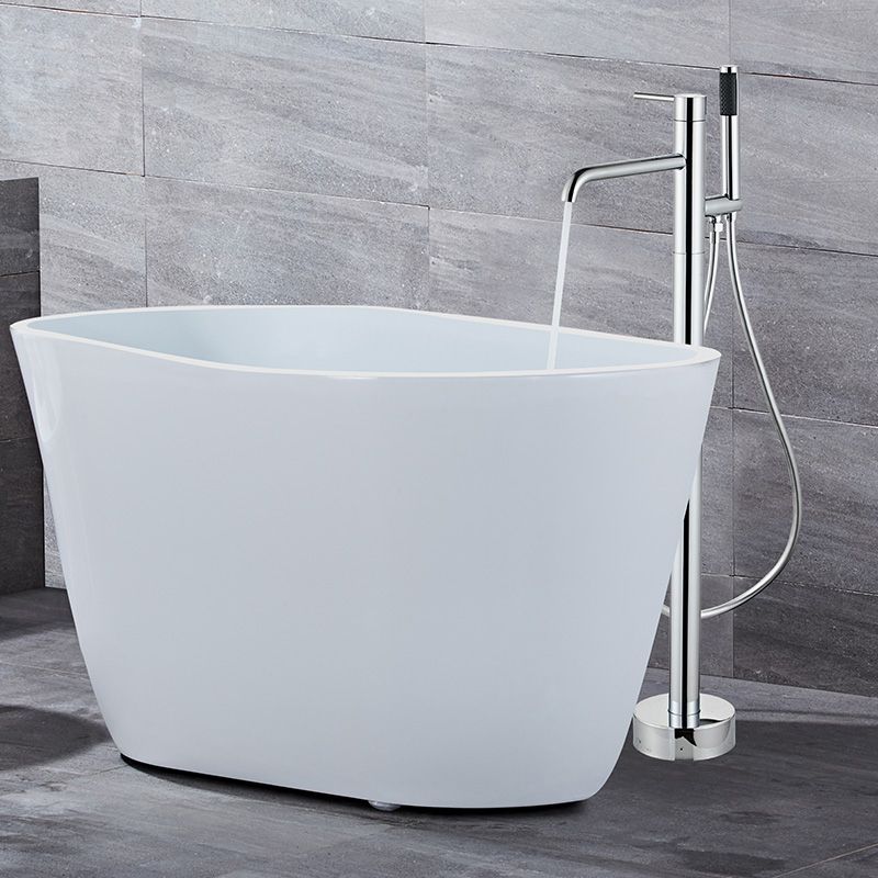 Modern Floor Mounted Metal Freestanding Tub Filler One Handle Freestanding Tub Filler Trim Clearhalo 'Bathroom Remodel & Bathroom Fixtures' 'Bathtub Faucets' 'bathtub_faucets' 'Home Improvement' 'home_improvement' 'home_improvement_bathtub_faucets' 1200x1200_cbdfa8b4-3b15-4dd2-92a0-5ba1ae12304e