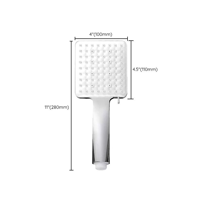Contemporary Shower Head Square Handheld Shower Head in Silver Clearhalo 'Bathroom Remodel & Bathroom Fixtures' 'Home Improvement' 'home_improvement' 'home_improvement_shower_heads' 'Shower Heads' 'shower_heads' 'Showers & Bathtubs Plumbing' 'Showers & Bathtubs' 1200x1200_cc20a43b-ef73-4ed9-ba55-b72aa7b9d4d1