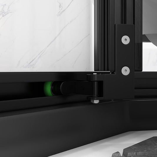 Modern Shower Enclosure Tempered Glass Corner with Door Handle Shower Stall Clearhalo 'Bathroom Remodel & Bathroom Fixtures' 'Home Improvement' 'home_improvement' 'home_improvement_shower_stalls_enclosures' 'Shower Stalls & Enclosures' 'shower_stalls_enclosures' 'Showers & Bathtubs' 1200x1200_cc3bf900-ac26-40fe-8088-3ee652fba5df